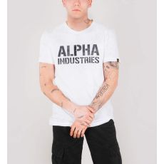 Alpha Industries tričko Camo Print T - biele/čierny maskáč (white/black camo)