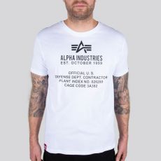 Alpha Industries tričko Alpha Fundamental T - biele (white)